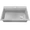 Ruvati 33-inch Workstation Two-Tiered Ledge Kitchen Sink Drop-in Topmount 16 Gauge Stainless Steel RVH8424 - alternate 3